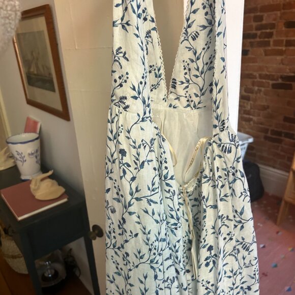 **Brand New** Agua by Agua Bendita Olivia Floral Halter Maxi Dress - Size M - Picture 5 of 9